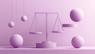  A balance and spheres representing potential 