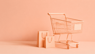 Shopping cart to represent e-commerce and retail 