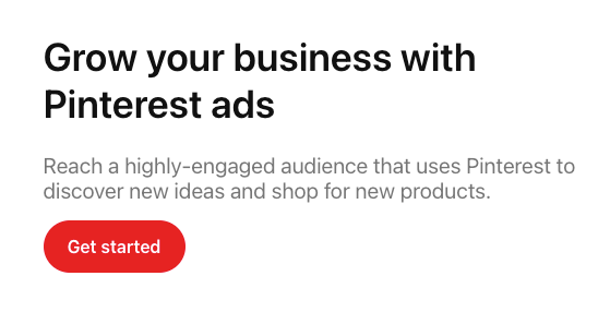 Create a pinterest business account