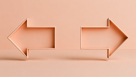 Two minimalist paths diverging on a pastel background, representing the choice between alternatives to Looker Studio