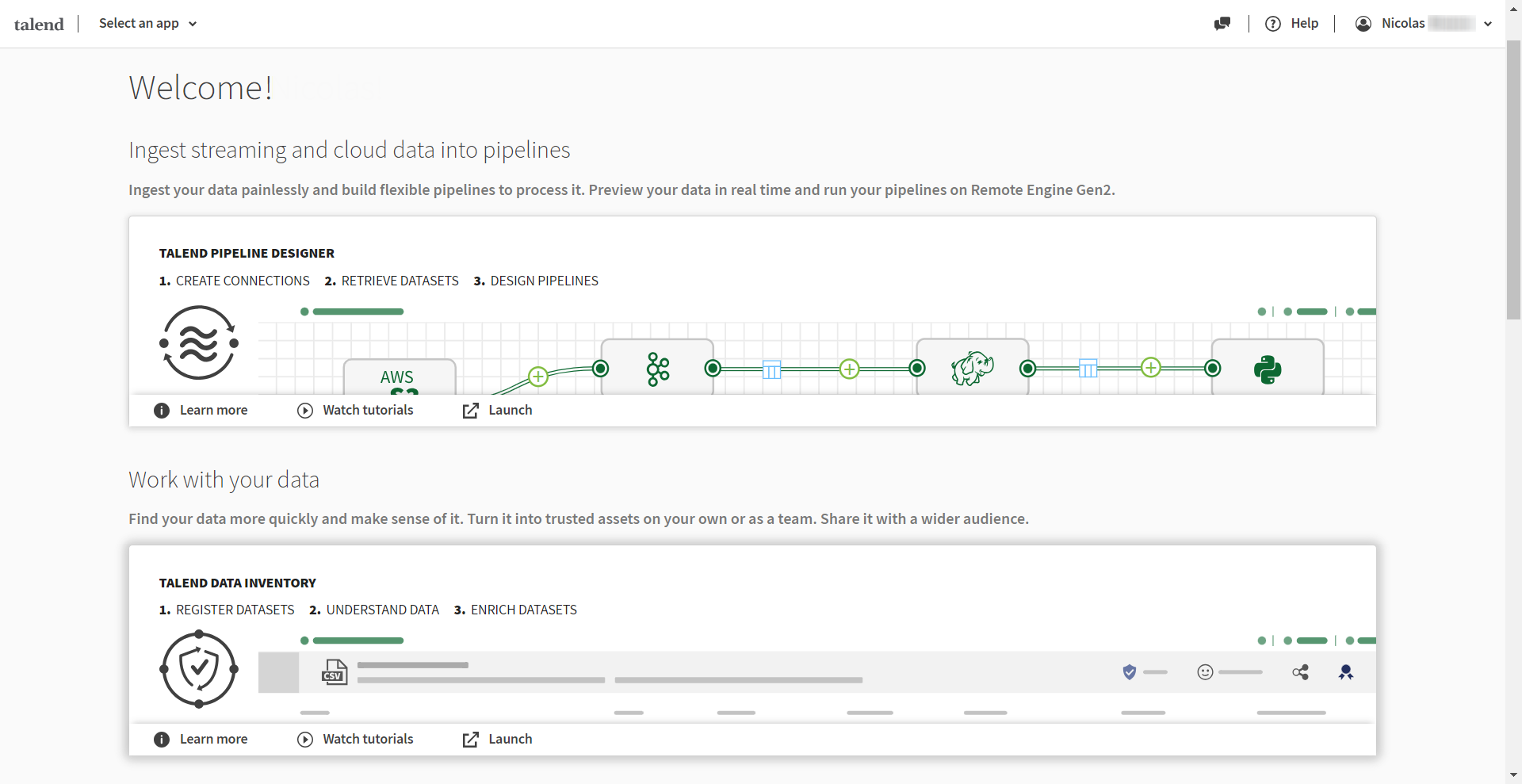 ETL tools talend dashboard