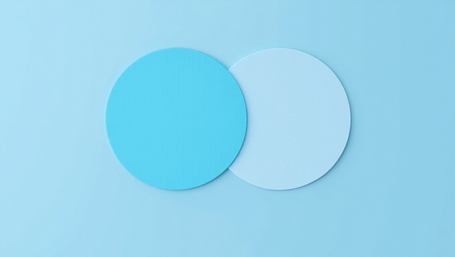 Overlapping circles labeled marketing and finance, showing shared alignment