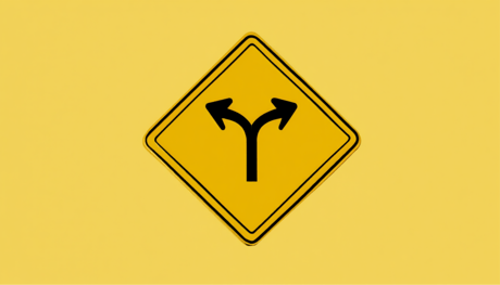 A street sign showing different options