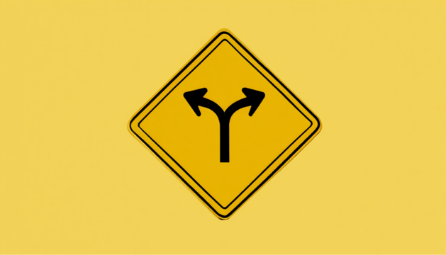 A street sign showing different options