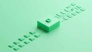 Conceptual illustration of AI applied to marketing 