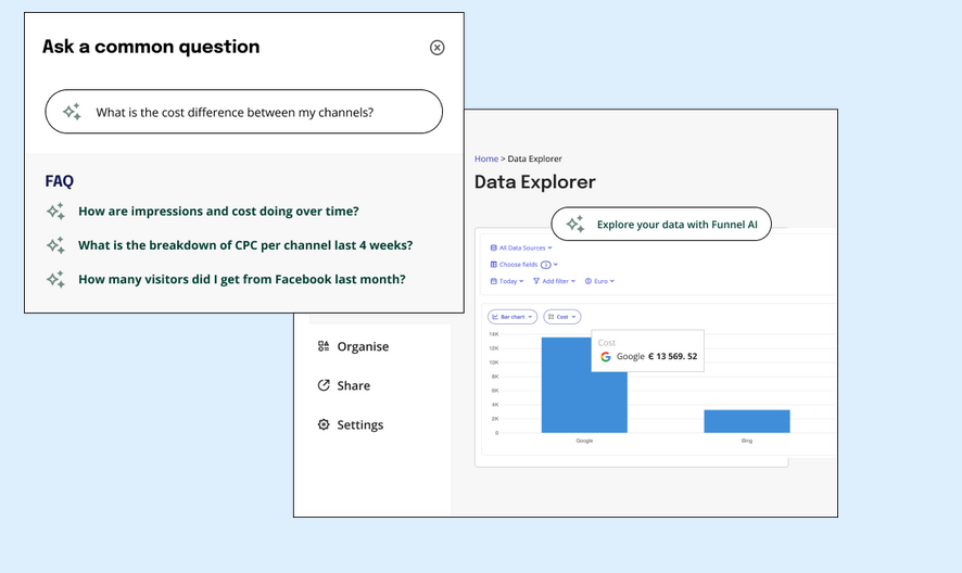 Generative AI tools from Funnel