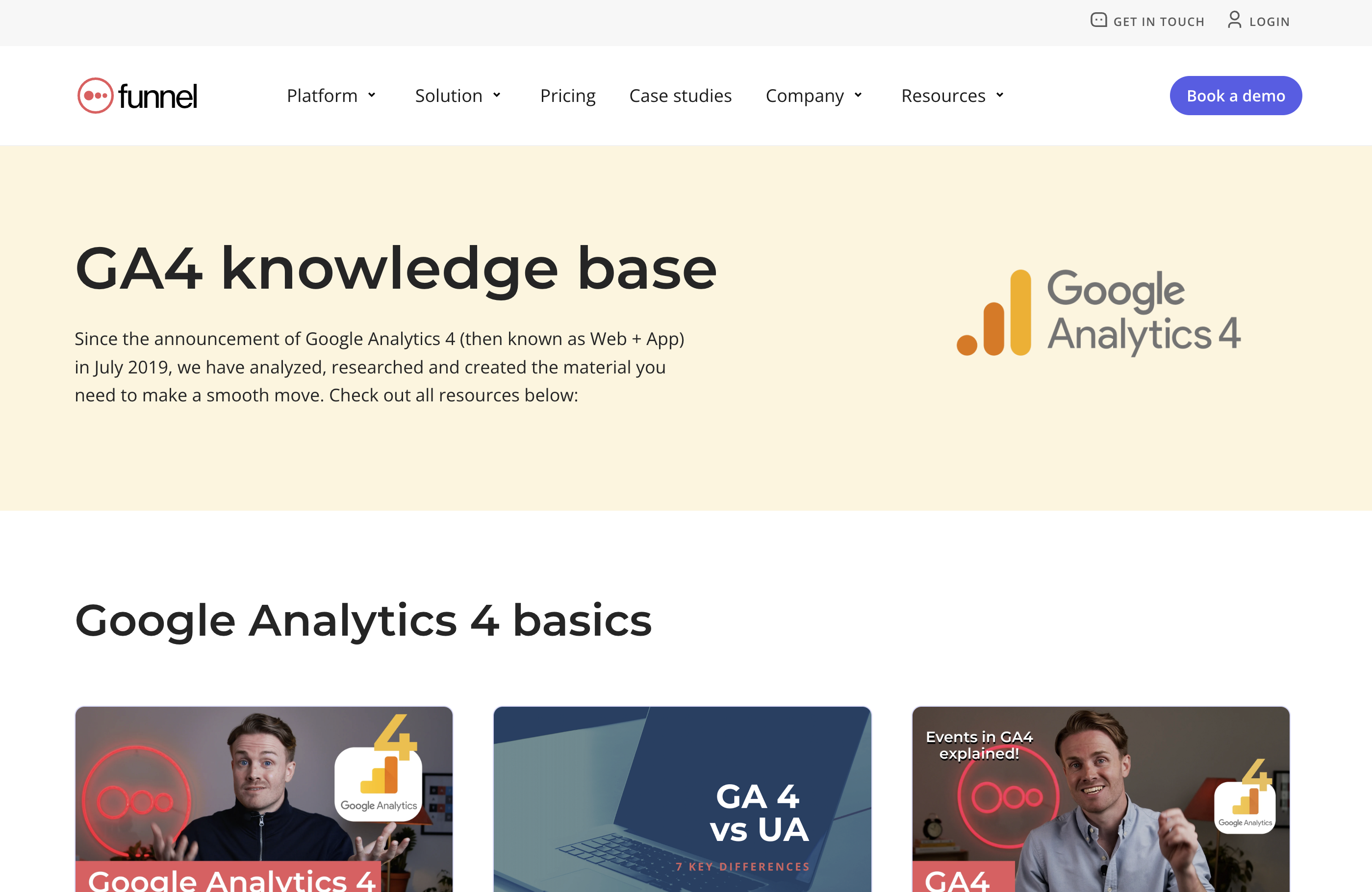 Google Analytics 4 resource hub