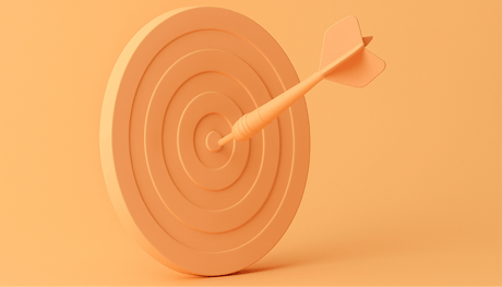 Darts on a dartboard