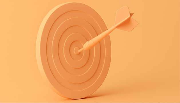 Darts on a dartboard