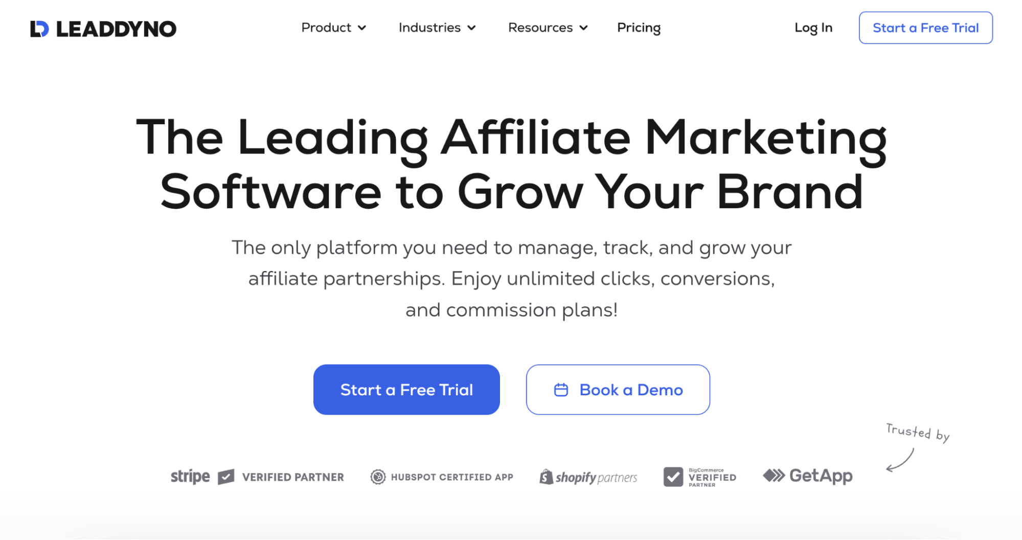 Screenshot of LeadDyno website