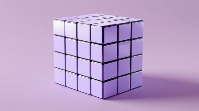 A completed Rubik’s cube representing marketing data aligned into one consistent model