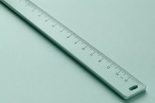 A minimalist image of a ruler to represent marketing measurement.