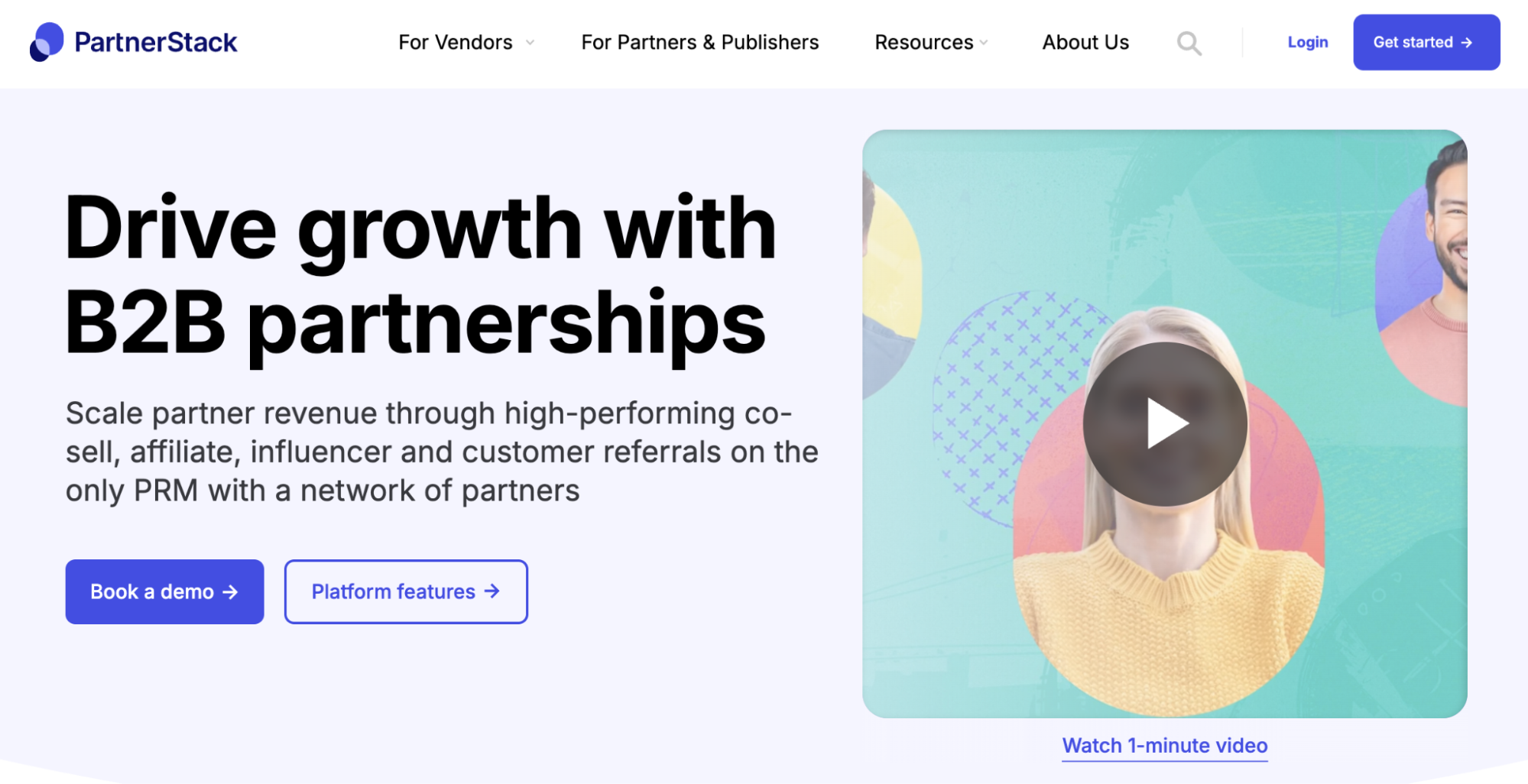 Screenshot of PartnerStack website