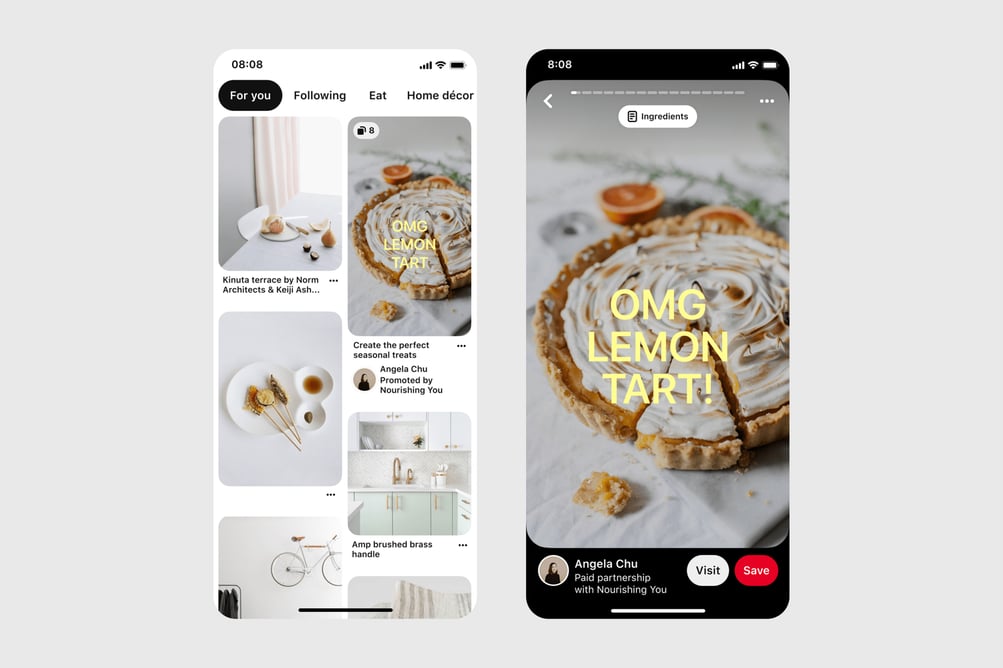 Pinterest idea ad type example