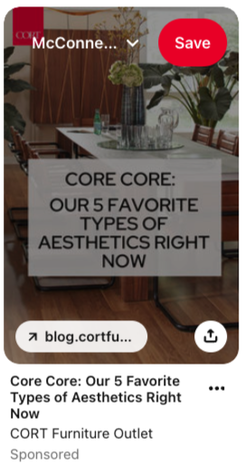 Pinterest shopping ad type no hover