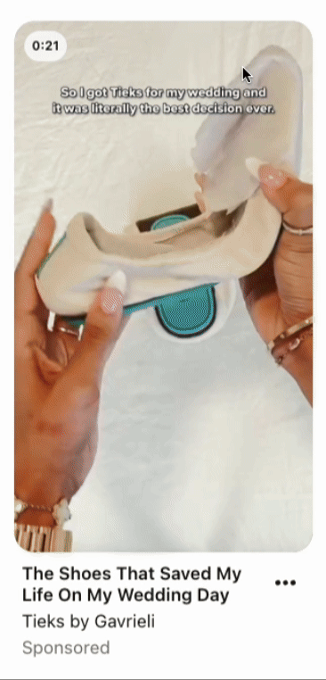 Pinterest video shopping ad type