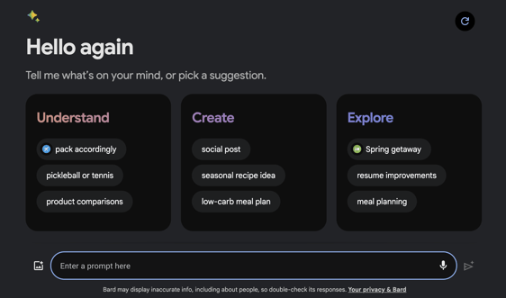 Bard interface