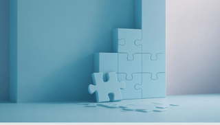 Data integration challenges visualized as puzzle pieces not fitting together 