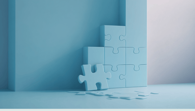 Data integration challenges visualized as puzzle pieces not fitting together