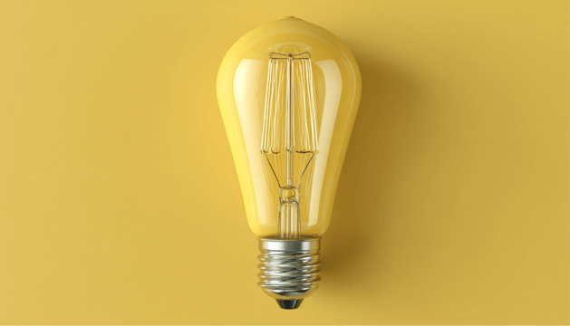 A lightbulb representing insights from marketing intelligence