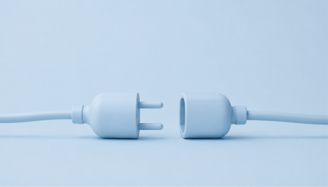 Two cables about to be connected