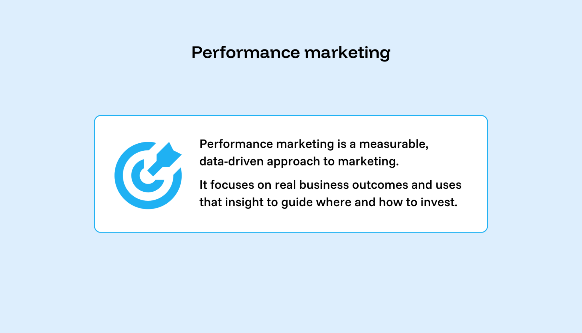 A definition of performance marketing