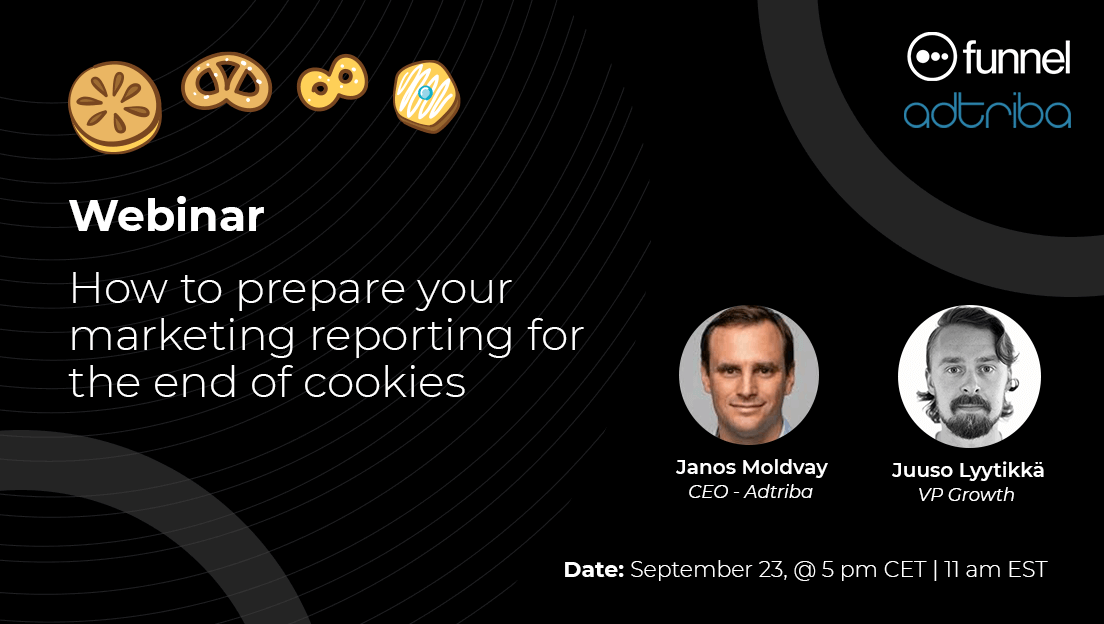 Webinar banner titled - How to prepare your marketing reporting for the end of cookies