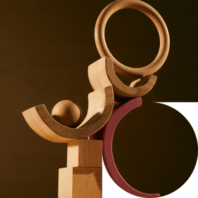 Abstract wooden shapes