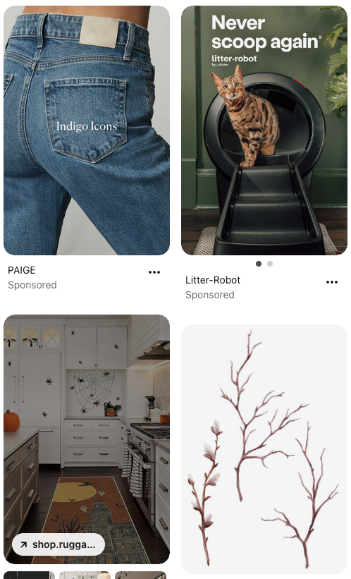 content example advertising on Pinterest