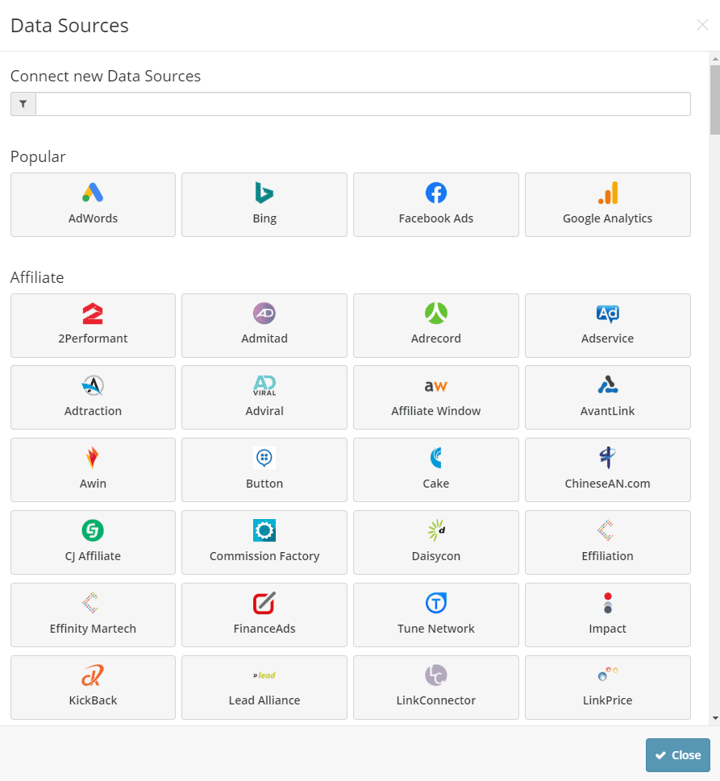 data-sources-list