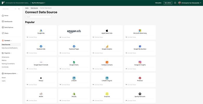  funnel data sources dashboard tools