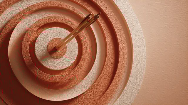 an arrow hitting a target