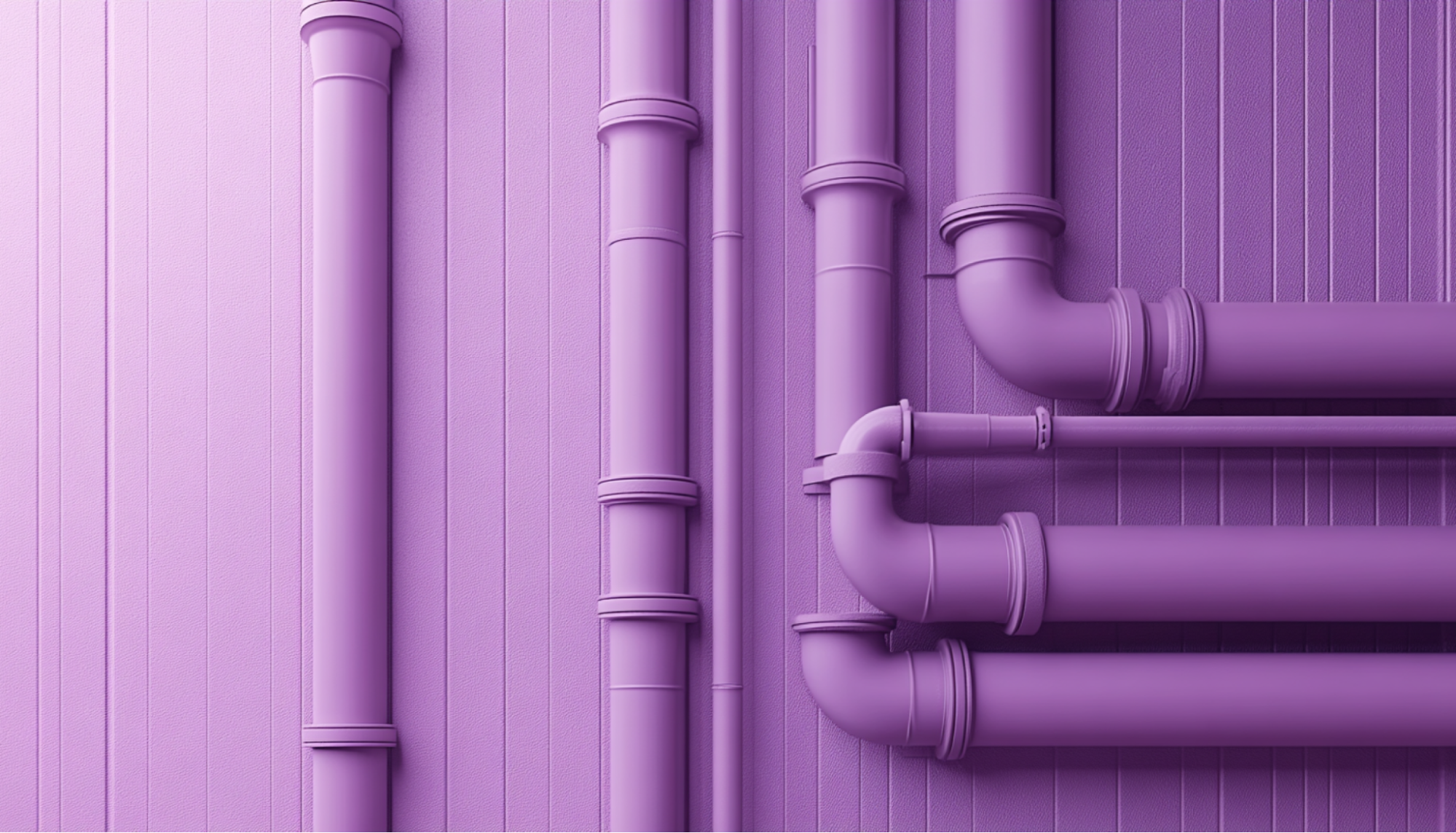 Pipework on a wall