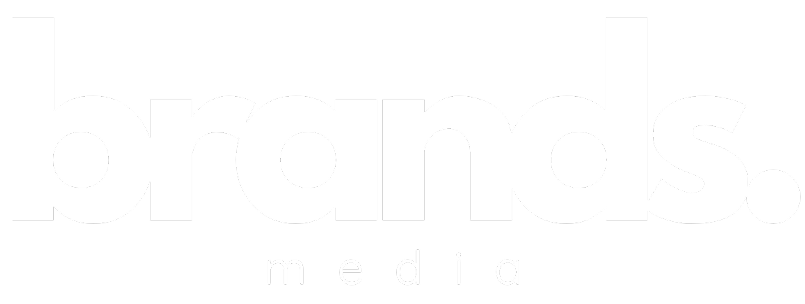 Brands media logo white