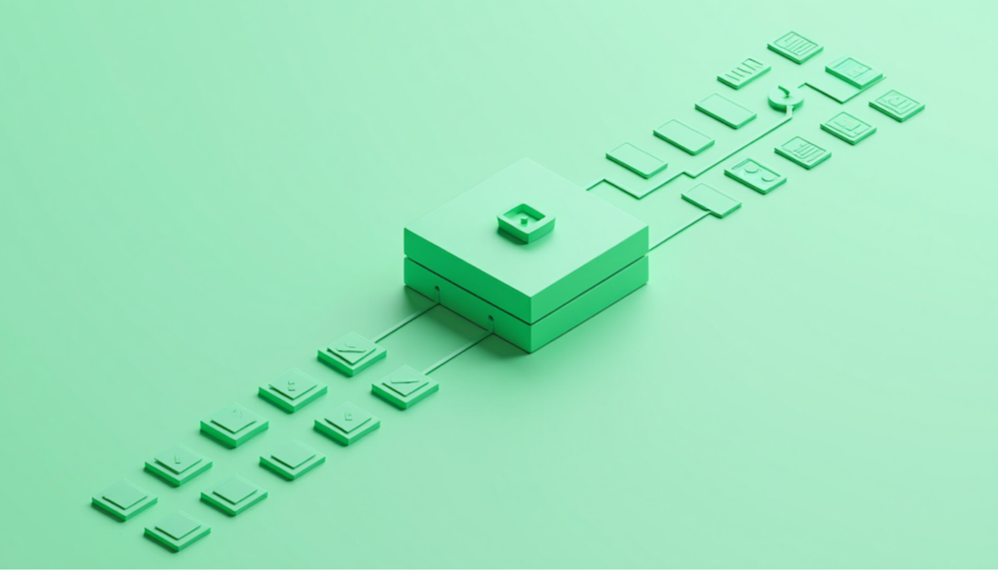 Conceptual illustration of AI applied to marketing