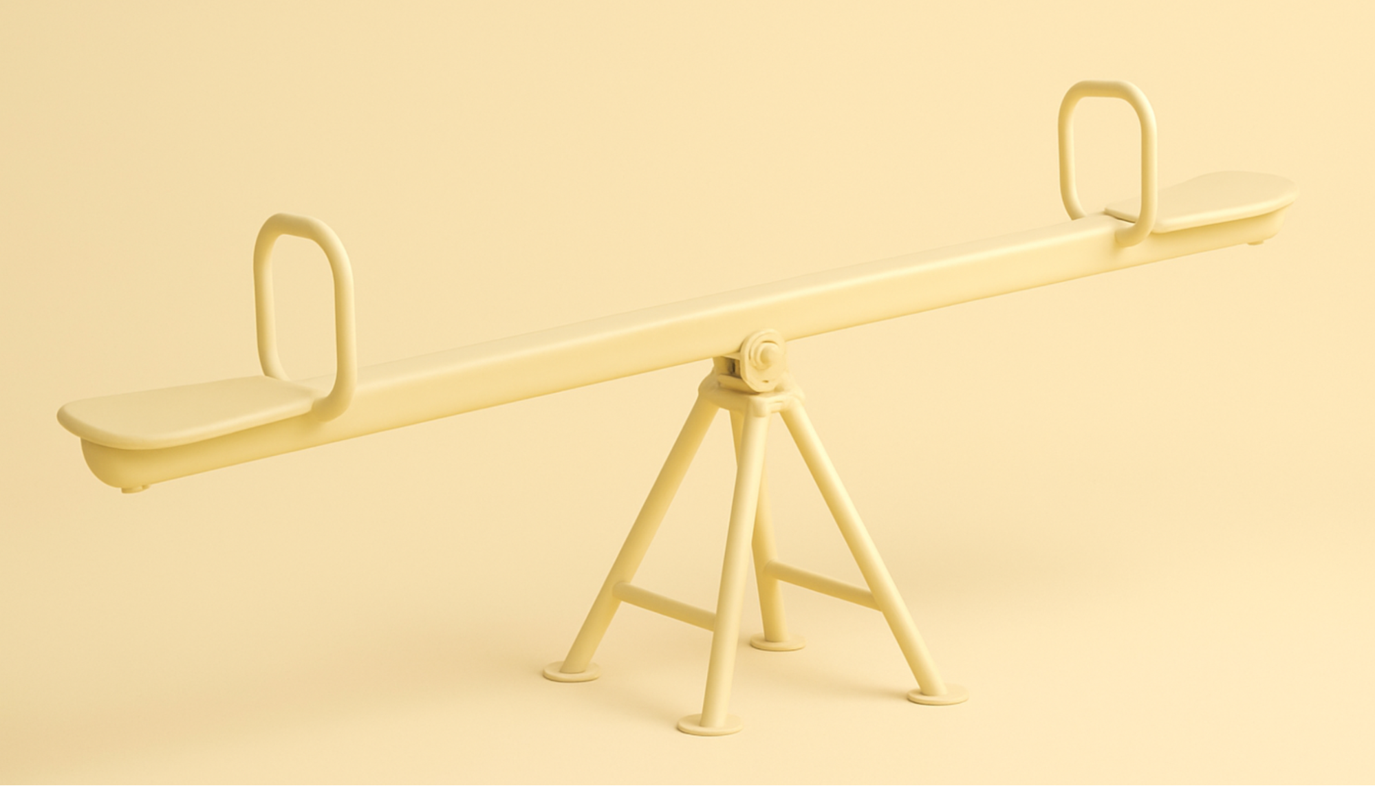 A see saw showing an upward trend
